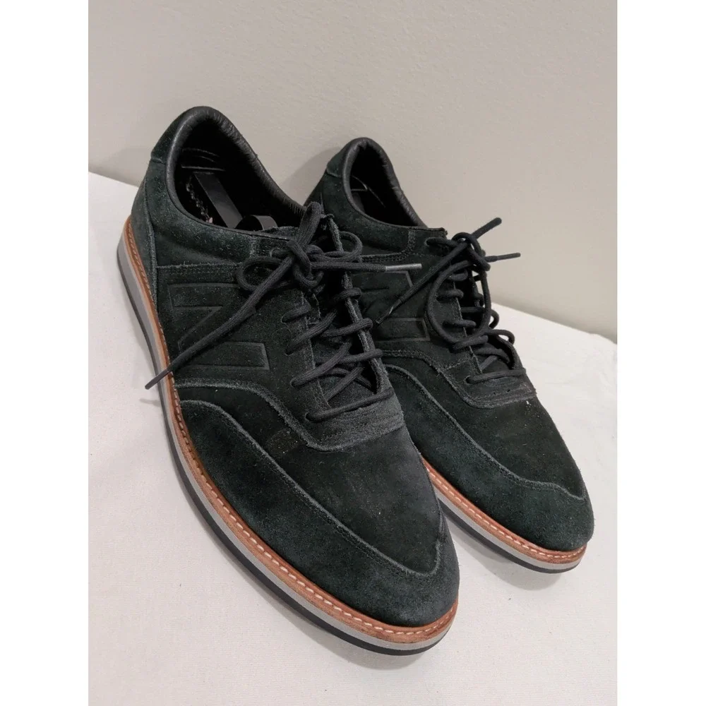 New Balance 1100 Mens Size 12 Black Suede Oxford Walking Comfort Shoes MD1100BK